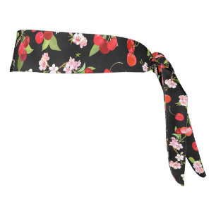 Cherry Pattern 2 Tie Headband