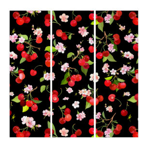 Cherry Pattern 2 Triptych