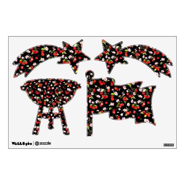 Cherry Pattern 2 Wall Decal (Front)