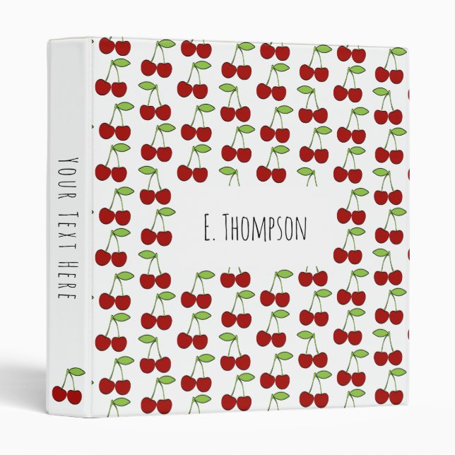 Cherry Pattern Binder (Front/Spine)
