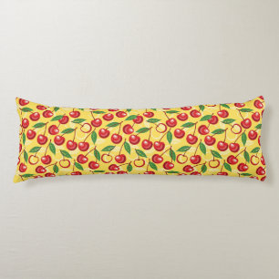 Cherry pattern body pillow