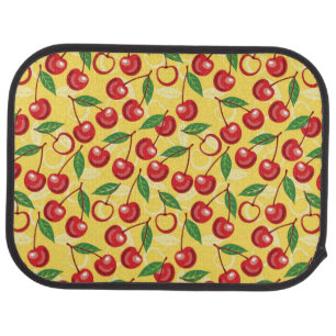 Cherry pattern car floor mat