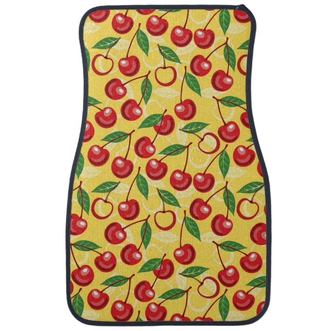 Cherry pattern car mat (Front)