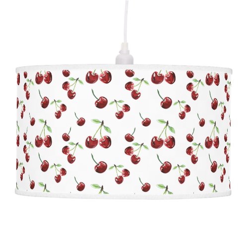 Cherry Pattern Cherries Fruits Summer Cute Cherry Ceiling Lamp