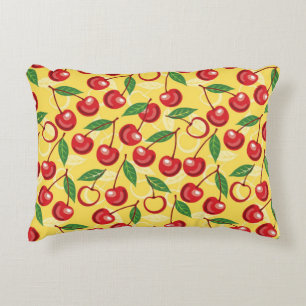 Cherry pattern decorative pillow