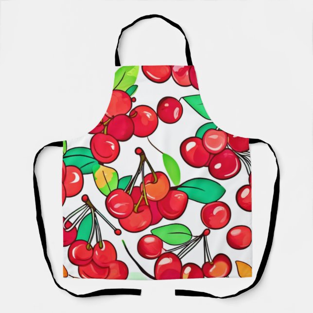 Cherry Pattern Design Apron (Front)