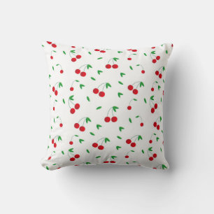Cherry Pattern Easy Cherry Drawing Cherry Art Cher Throw Pillow