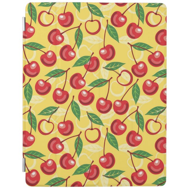 Cherry pattern iPad smart cover (Front)