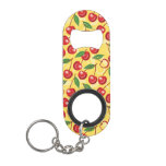 Cherry pattern keychain bottle opener