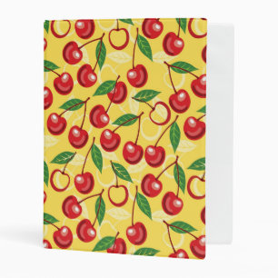Cherry pattern mini binder
