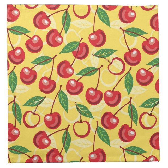 Cherry pattern napkin (Front)