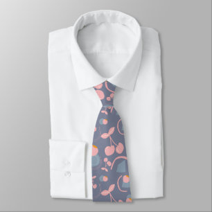 Cherry pattern neck tie