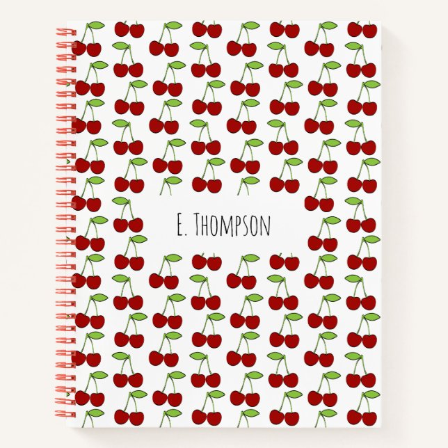 Cherry Pattern Notebook (Front)