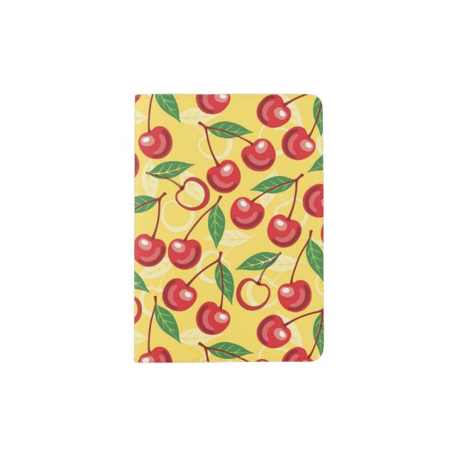 Cherry pattern passport holder (Front)