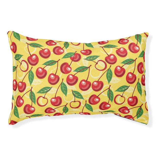 Cherry pattern pet bed (Front)
