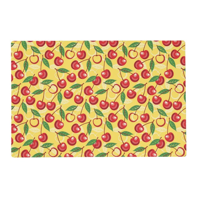 Cherry pattern placemat (Front)