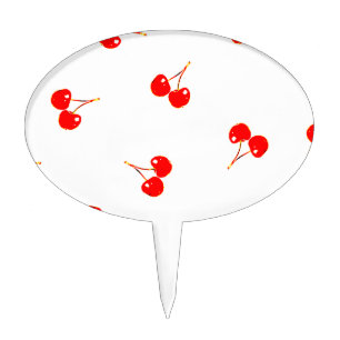 Cherry Pattern Pop Version Cake Topper