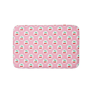 Cherry Pattern – Retro Fruit Gift & Decor Bath Mat
