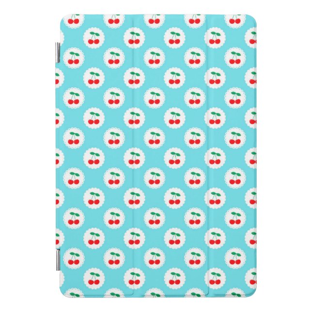 Cherry Pattern – Retro Fruit Gift & Decor iPad Pro Cover (Front)