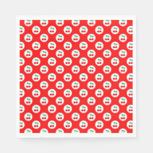 Cherry Pattern – Retro Fruit Gift & Decor Napkins