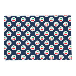 Cherry Pattern – Retro Fruit Gift & Decor Placemat