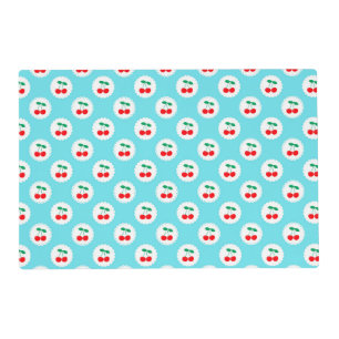 Cherry Pattern – Retro Fruit Gift & Decor Placemat