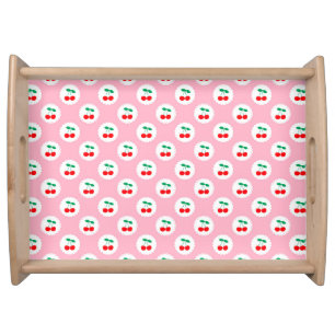 Cherry Pattern – Retro Fruit Gift & Decor Serving Tray