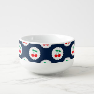 Cherry Pattern – Retro Fruit Gift & Decor Soup Mug