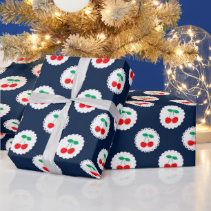 Cherry Pattern – Retro Fruit Gift & Decor Wrapping Paper