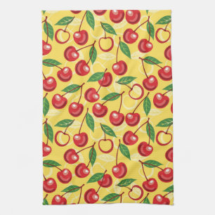 Cherry pattern towel