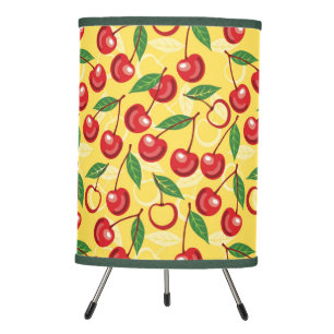Cherry pattern tripod lamp