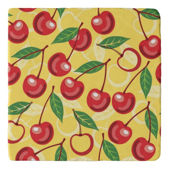 Cherry pattern trivet (Front)