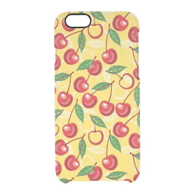 Cherry pattern uncommon iPhone case (Back)