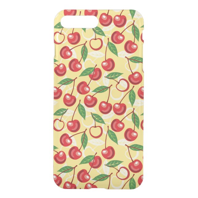 Cherry pattern uncommon iPhone case (Back)