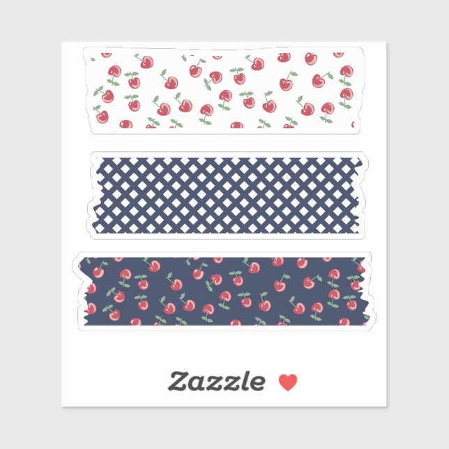 Cherry Pattern Washi Tape  Sticker (Sheet)