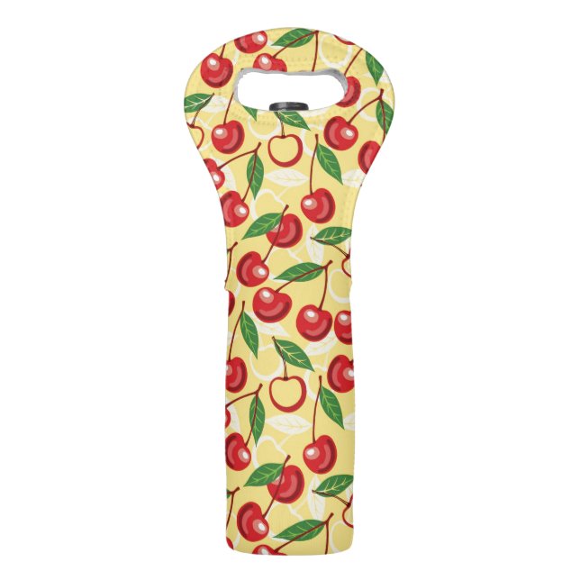 Cherry pattern wine bag (Front)