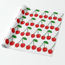 Cherry Pattern Wrapping Paper