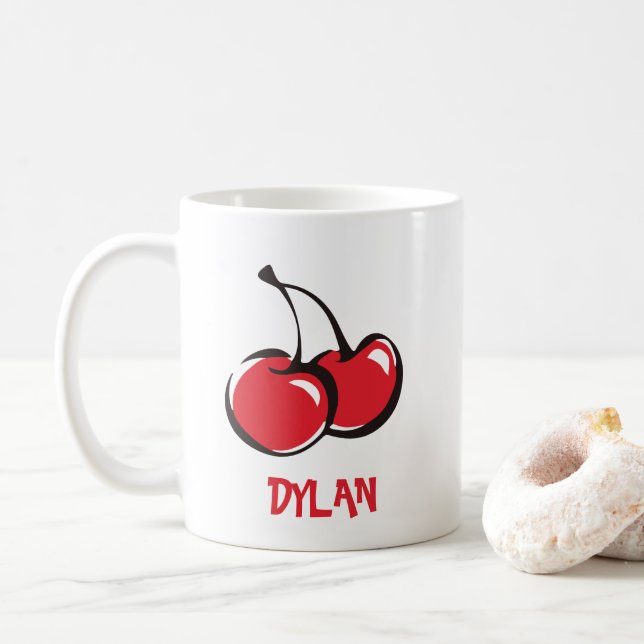 Cherry Personalized Mug (With Donut)
