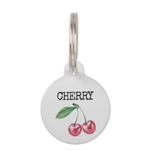 Cherry Pet ID Tag