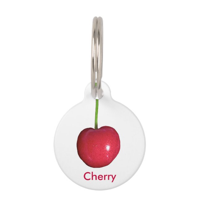 Cherry Pet Name Tag (Front)