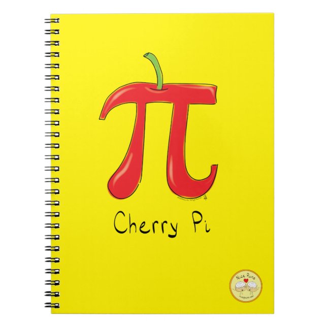 Cherry Pi Cute Math Pi Day Notebook (Front)
