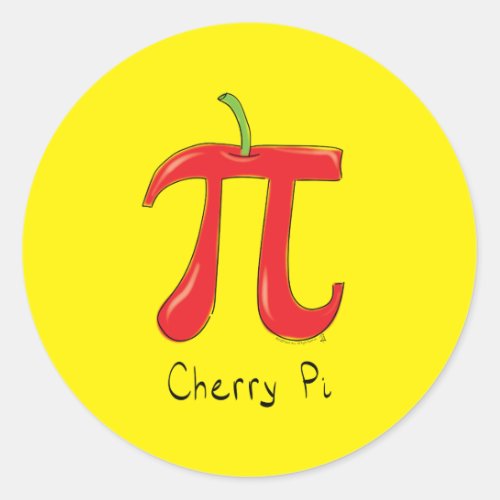 Cherry Pi Cute Math Pi Day Stickers