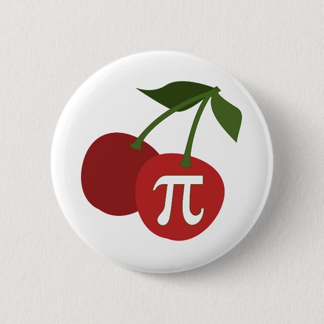 Cherry Pi Day Pinback Button (Front)