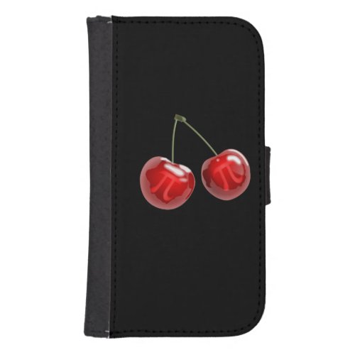 Cherry Pi Wallet Phone Case For Samsung Galaxy S4