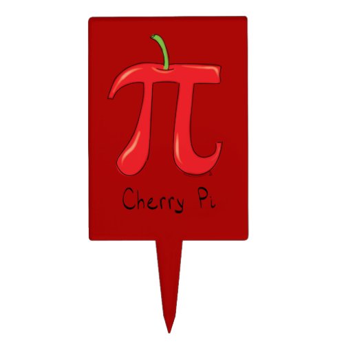 Cherry Pi Symbol Math Teacher Funny Cake Topper