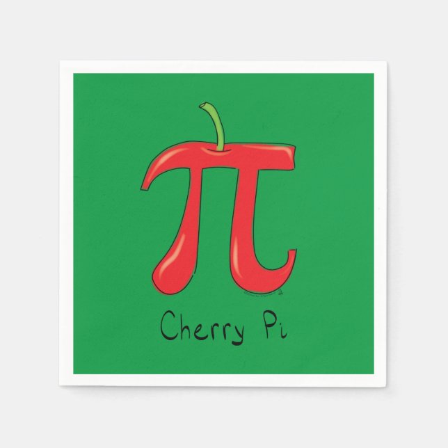 Cherry Pi Symbol Math Teacher Funny Napkins (Front)