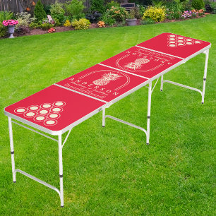 Cherry Picking Pink Pineapple Wedding Arch & Name Beer Pong Table