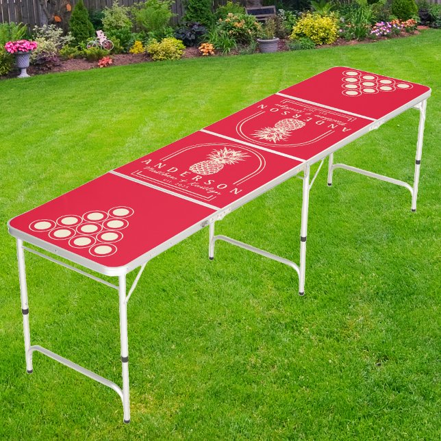 Cherry Picking Pink Pineapple Wedding Arch & Name Beer Pong Table (Creator Uploaded)