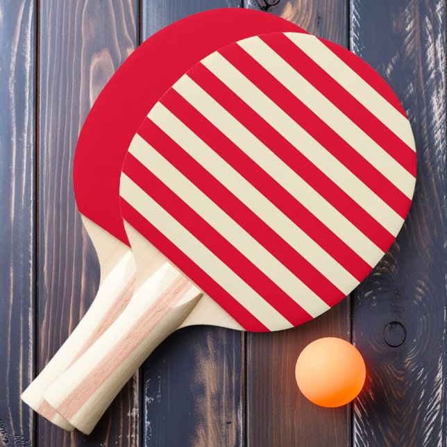 Cherry Picking Pink Polo Stripes and Solid  Ping Pong Paddle (Creator Uploaded)