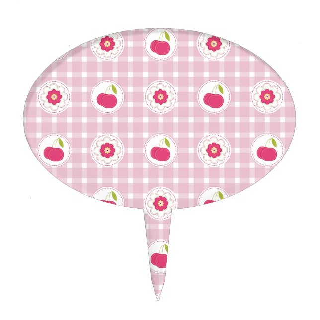 Cherry Picnic Cake Pick (Front)